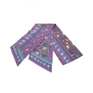 HERMES Brown Silk Scarf